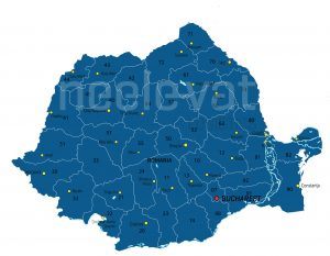 Postcodekaart Roemenië