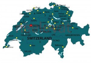Postcodekaart Zwitserland
